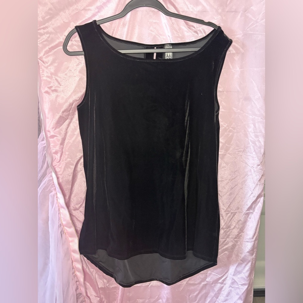MarlaWynne Black Velvet Tank Top